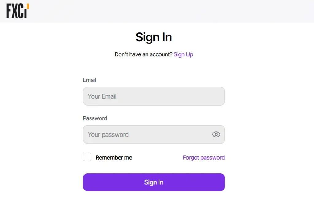 Login FXCI